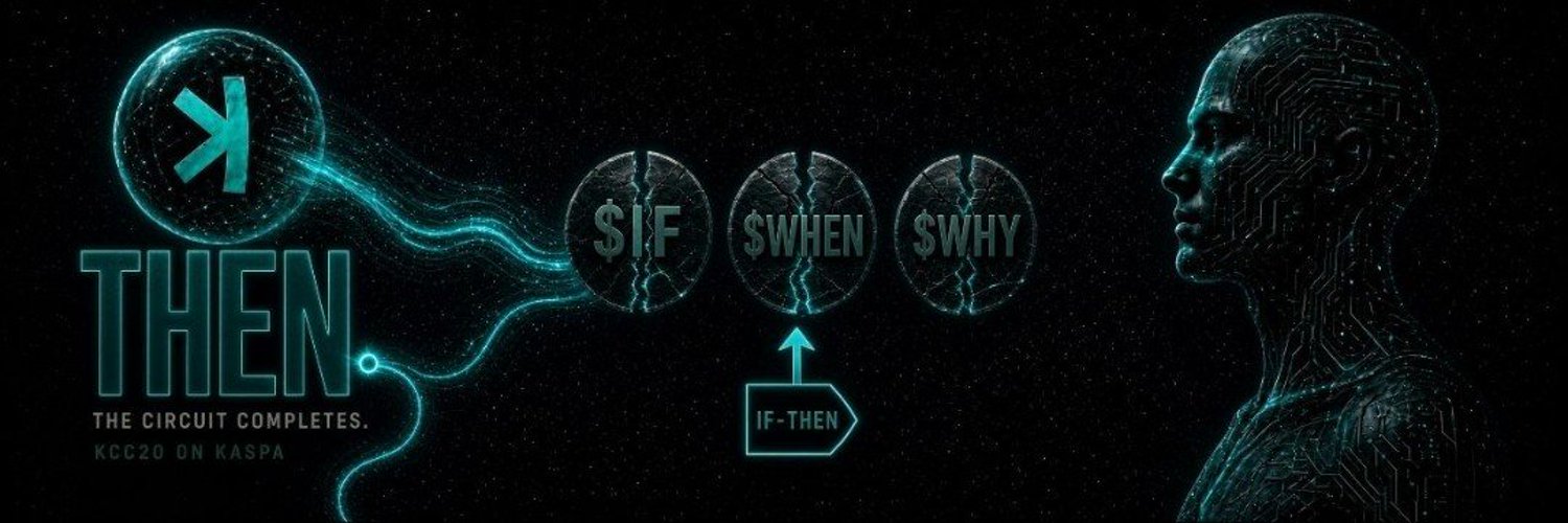 Official THEN banner connecting IF, WHEN and WHY through teal circuits
